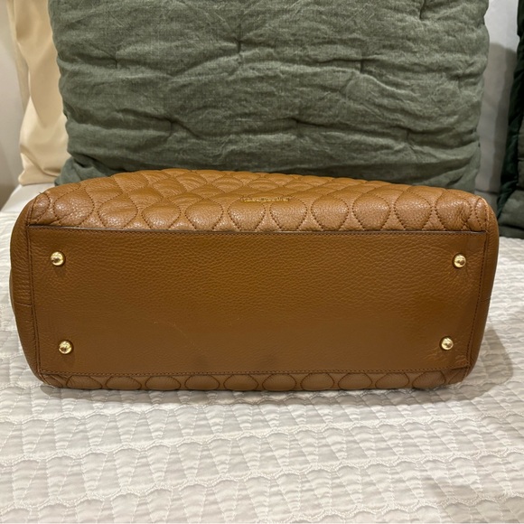 Saddle leather vera bradley tote/work bag - Picture 3 of 11